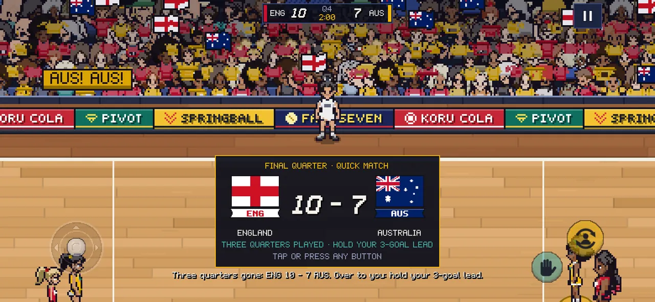 The FINAL QUARTER intro card: COME FROM 1 DOWN TO WIN.